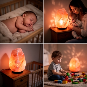 Lampa solna czerwona SÓL HIMALAJSKA  z KOPALNI waga 5-6 kg dla niemowląt